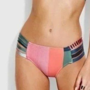 NWT Seafolly Modern Art Multi Strap Hipster Bikini Bottom